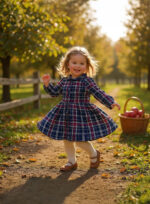 Blue Checked Frock