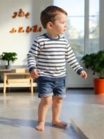 John Lewis Striped Long Sleeve Top